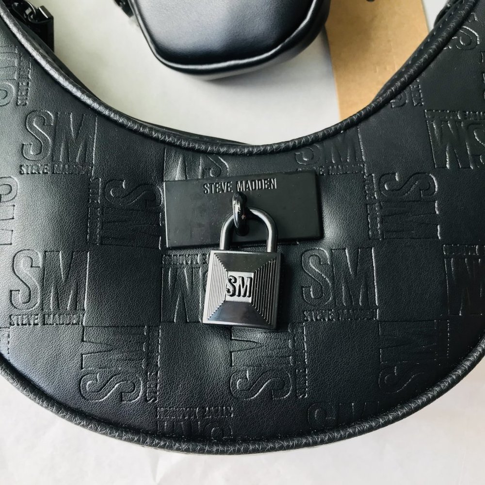 Steve Madden BMELA Crossbody Bag with Airpods Case Black - Picture 2 of 9